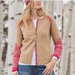 Sundance Sophie Fair Isle Cardigan Size Large